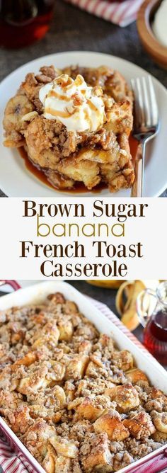 brown sugar french toast casserole on a plate