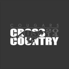 the cross country logo is shown on a black background with white letters and an image of a horse