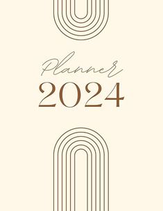 a white and brown banner with the words planner 2024