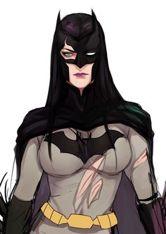 a drawing of a woman in batman costume