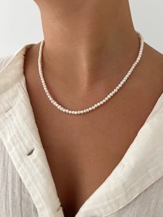 A simple, beaded pearl necklace to upgrade your necklace layers!  17” with 2” chain extender Beaded Pearl Necklace, Necklace Layers, Mama Bracelet, Color Block Maxi Dress, Rainbow Beads, Chain Extenders, Beaded Top, How To Look Classy, Jewelry Projects