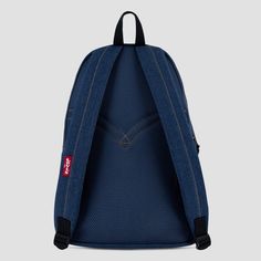 This Levi's backpack is signature style designed with everyday function in mind. It's made of durable denim containing sustainably sourced cotton and lined with lightweight poly to reinforce the integrity of the bag. The zippered main compartment is spacious enough to hold what you need for the day and the zippered back compartment is padded, and can be used to hold your laptop or tablet. Use the bottle pocket on the side to hold your beverage and the zippered pocket on the front to help secure Streetwear Backpack With Pockets, Casual Standard Backpack For Back To School, Back To School Denim Bag With Zipper Closure, Back To School Denim Bags With Zipper Closure, Casual Backpack For Back To School, Standard Denim Backpack With Pockets, Denim Backpack With Pockets, Casual Denim Blue Standard Backpack, Denim Backpack For Everyday And Back To School