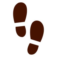 a pair of brown shoes on top of a white background with the words, foot prints