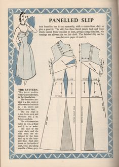 an old fashion sewing pattern for a dress