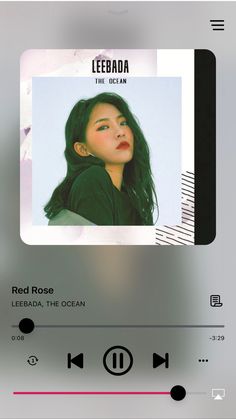 an mp3 player with the cover of leebaa's album, the ocean