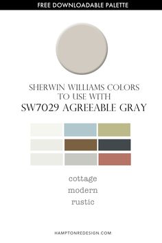 SW 7029 Agreeable Gray Coordinating Colors Agreeable Gray Sherwin Williams Coordinating Colors, Sherwin Williams Agreeable Gray Coordinating Colors, Colors That Coordinate With Agreeable Gray, Agreeable Gray Sherwin Williams Palette, Anew Gray Sherwin Williams Color Palette, What Colors Go With Agreeable Gray, Agreeable Gray Color Scheme Whole House, Agreeable Gray Sherwin Williams Color Scheme, Agreeable Gray Accent Colors