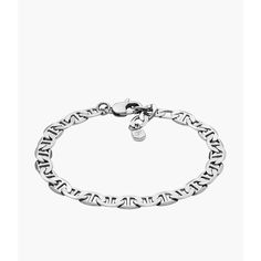 Show up in style with this classic, made-for-all accessory. Wear it solo or pair it with your other favorites, this stainless steel chain bracelet features a lobster clasp closure. Classic Metal Chain Bracelet With Adjustable Chain, Classic Metal Charm Bracelet With Solid Links, Classic Adjustable Bracelet With Lobster Clasp, Classic Silver Chain Metal Bracelet, Classic Stainless Steel Chain Bracelet, Classic Stainless Steel Oval Link Bracelet, Classic Chain Link Bracelet With Lobster Clasp, Classic Chain Link Bracelet With Stainless Steel Clasp, Classic Silver Stainless Steel Chain Bracelet