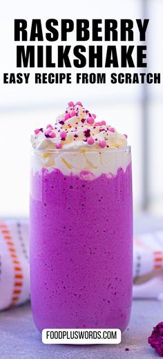 raspberry milkshake recipe from scratch