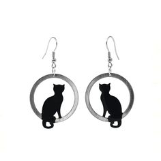 Black Cat Earrings Pet Earrings Kitten Earrings Pet - Etsy Metal Cat Design Drop Earrings, Black Cat Design Drop Earrings, Pet Earrings, 3d Earrings, Kitten Earrings, Lover Earrings, Black Cat Earrings, Pet Jewelry, Earrings Everyday