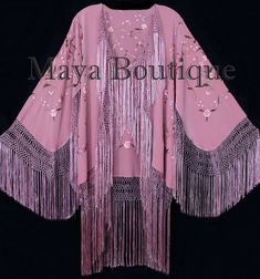 Hey, I found this really awesome Etsy listing at https://www.etsy.com/listing/236098540/embroidered-silk-fringe-jacket-kimono Traditional Spring Kimono Shawl, Bohemian Pink Embroidered Kimono, Traditional Shawl Kimono For Spring, Pink Embroidered Summer Outerwear, Pink Embroidered Bohemian Outerwear, Pink Bohemian Outerwear With Floral Embroidery, Pink Bohemian Embroidered Outerwear, Nirvana Dress, Hand Dyed Fabric