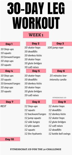 the 30 day leg workout plan for women