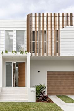 Facade-Design-James-Hardie Brushed Concrete, Concrete Cladding, Interactive Magazine, Modern Brick House, Window Shutter, Exterior House Remodel, Cladding Design, Brick Cladding