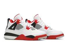 The Air Jordan 4 Retro OG Fire Red 2020 (PS) is a stylish and iconic sneaker from the Jordan brand. Featuring a clean white colorway and the famous Fire Red nickname, these sneakers are perfect for pre school boys and girls. With their retro design and high-quality construction, these shoes are a must-have for any [...] Zoom 2k, Nike Sb Blazer, Low Air Jordan 1, Jordan 10, Jordan 8, Jordan 7, Jordan 2, Jordan 4 Retro, Nike Dunk High