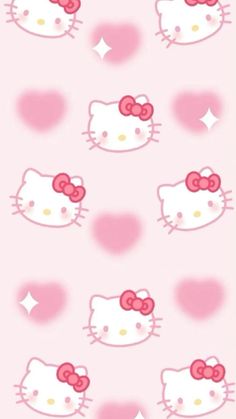 an image of hello kitty wallpaper with stars