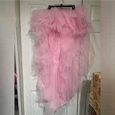 Heres A Fluffy Layered High Low Tulle Tutu In Pink. It Has An Stretchy Elastic Sparkly Waist Band & A Very Foofy Aopearance Which Was Hard To Photograph. Lol. The Front Part Of This Almost Ballet Core Skirt Is Very Short, Hitting About Mid Thigh & The Back Portion Is A Long Layered Train That On My 5'4 Figure Would Sweep Across The Floor. Great With A Lingerie Outfit, For Festival Wear Or A Costume This Piece Is Brand New With Tags & Never Worn Though I Couldnt Resist Trying It On & Feeling Like Fluffy Skirt Outfit, Outfit For Festival, Pink Tutu Skirt, Lingerie Outfit, Fluffy Skirt, Ballet Core, Sugar Thrillz, Pink Tutu, Tulle Tutu