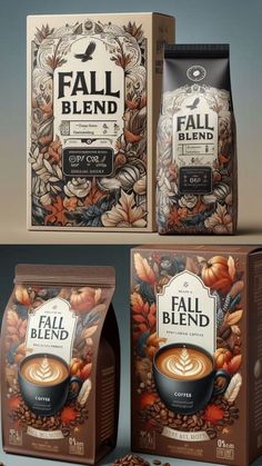 two bags of coffee next to each other