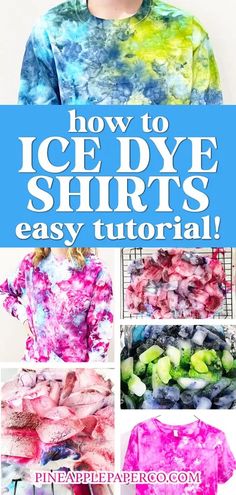 how to tie dye t - shirts with easy instructions