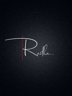 the word radlen written in white ink on a black background with red stripes