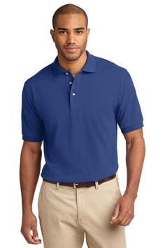 Port Authority ® Tall Heavyweight Cotton Pique Polo. TLK420 - ROYAL - 4XLT | Port Authority Tall Heavyweight Cotton Pique Polo Shirt in Royal Blue Size 4XLT Blue Polo Shirt, Plain Shorts, Port Authority, Billionaire Boys Club, Blue Polo, Pique Polo Shirt, Short Sleeve Polo, Mens Polo Shirts, Sports Shirts