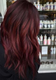 Auburn Red Hair Color, Hair Color Auburn Brown, Pelo Color Borgoña, Deep Brown Hair, Auburn Red Hair, Cherry Hair Colors