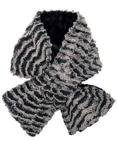 THE PULL-THRU SCARF, Handmade in Seattle, WA, USA, A chic, easy to wear muffler-scarf is shown in Desert Sand Charcoal, Crimson, and Midnight with a Cuddly Faux Fur in Black reverse (Midnight featured with Brooch P). Shown in Desert Sand Charcoal with a Highland Thistle contrast. This scarf is a great accent piece that you can adorn with a brooch. The scarf features a satin-lined slot to pull the tail of your scarf through to create a clean bow-look: 4 " tall, x 3-1/2 " wide at the narrowest poi Chic Black Scarves For Winter, Chic Black Scarf For Winter, Chic Black Winter Scarves, Chic Black Winter Scarf, Black Shawl Scarf For Winter, Warm Black Scarves For Cold Weather, Black Scarves For Cold Weather, One Size, Black Chic Scarves One Size, Scarf Handmade