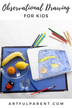 an art project for kids with the title, observation drawing for kids