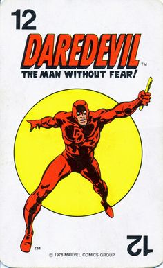 an old comic book cover featuring dared the man without fear