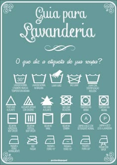 an image of laundry symbols in spanish with the caption's description below it