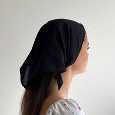 Casual Winter Headscarf One Size, Casual Winter Headscarf, One Size, Casual Black Winter Bandana, Casual Black Bandana For Winter, Casual Adjustable Solid Color Bandana, Casual Adjustable Solid Bandana, Adjustable Solid Casual Bandana, Trendy Black Headscarf For Summer, Black Headwrap For Summer Beach Days