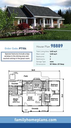 the floor plan for this house is shown