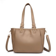 Place Of Origin : HE BEI  Province Types of bags : Shoulder Crossbody Bags Place Of Origin : HE BEI Province Occasion : Versatile Model Number : Fashion High Quality Leather Tote Bag Solid Color Luxury Design Soft L Exterior : Solid Bag Interior : Cell Phone Pocket,Interior Zipper Pocket Hardness : SOFT Closure Type : zipper Pattern Type : Solid Gender : WOMEN Style : Casual Decoration : rivet Number of Handles/Straps : Single Lining Material : Organic Cotton Handbags Type : Shoulder Bags Main M Double Handle Baguette Bag For Travel, Solid Color Satchel Bags With Top Carry Handle, Solid Color Satchel Shoulder Bag With Removable Pouch, Crossbody Bag With Top Carry Handle, Solid Color Crossbody Bag With Top Carry Handle, Handheld Solid Satchel For Travel, Solid Handheld Travel Satchel, Bags With Detachable Strap For Fall, Solid Color Bags With Detachable Strap For Fall