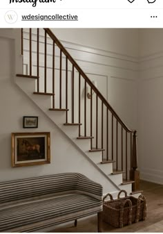 the stairs in this house are painted white