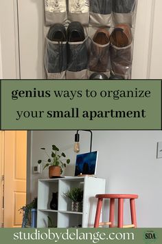 storage and organization for apartment Small Space Storage Solutions, Small Apartment Storage, Apartment Storage, Rental Space, Ways To Organize, Space Storage, Small Apartment Living Room