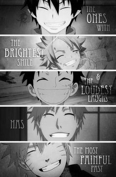 three anime characters with different expressions on their faces