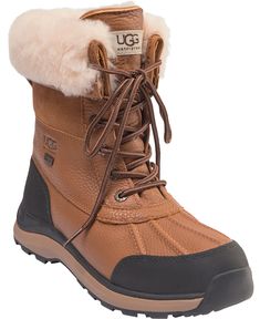 ugg women's winter boots with fur lined inside and side zippers on the front