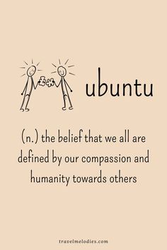 the words ubuntu are written in black and white on a beige background