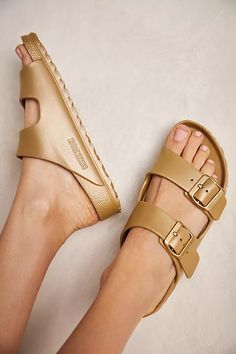 Eva Arizona Birkenstock Sandals | Free People Eva Arizona Birkenstock Outfit, Stone Birkenstock Outfit, Birkenstock Arizona Eva Outfit, Eva Birkenstock Outfit, Arizona Birkenstock Outfit, Stone Birkenstock, Gold Birkenstocks, Birkenstock Colors, Birkenstock Eva