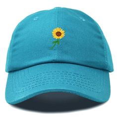 The sunflower is a happy flower, a symbol of adoration, loyalty and longevity. Derived from the namesake of the sun itself, this is the perfect hat for someone who brings joy to the day, adding a bit of shine to the bright side of life. Express yourselves with our 100% cotton cap in a great style that lasts over time. With our soft padded sweat band, this hat fits very well without aggravating the skin. Features Adjustable Size Buckle Strap, Soft inner sweat band lining. Size is Adjustable for A Sunflower Hat, Sweat Band, Hat Fits, Flower Hat, Sacred Symbols, Happy Flowers, Flower Hats, Daisy Flower, Cloth Bags