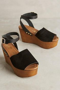 Seychelles Forward Platform Wedges - anthropologie.com Boho Style Boots, Wedges Black, Digital Closet, Style Boots, Black Wedges, Seychelles