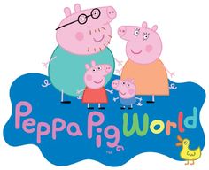 peppa pig world happy birthday adelinne card with three peppo pigs and rubber ducks