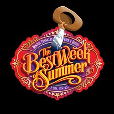 the best week of summer 2013 logo on a black background with an image of a cowboy hat