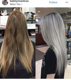 Platinum Silver Hair Highlights, Platinum Silver Hair, Silver Hair Highlights, Blonde Hair Looks, Brown Blonde Hair