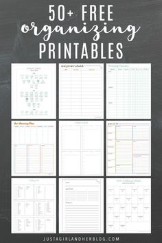 the 50 free organizing printables that are perfect to use for any organization in your home