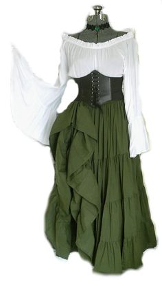 Corset Outfit, Long Sleeves Dress, Victorian Costume, Maxi Dress For Women, Medieval Costume