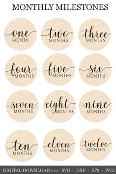 Baby Monthly Milestone svg Baby Month Signs Cricut, Monthly Milestone Ideas, Diy Laser Engraver, Horse Canvas Painting, Baby Backdrop, Baby Month Stickers, Baby Stats