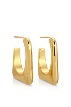 Update your classic hoop earrings with a modern touch. These mod-inspired earrings are the ideal size for all-day wear, adding a subtle shine to elevate your casual outfits. Made with gold filling. Guinea Bissau, Mauritius, Shoe Sale, Laos, Caribbean Netherlands, Hoop Earrings, Casual Outfits, Square, Gold