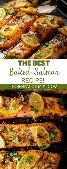 the best baked salmon recipe with lemons and herbs