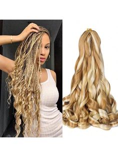 Spanish Curl Braids, Hair For Box Braids, Curl Braids, French Curl, Crochet Hair Extensions, Braiding Hair, Elegant Dresses Long, Crochet Hair