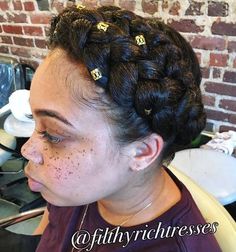 60 Inspiring Examples of Goddess Braids 2 French Braids, Black Braided Updo, Crown Braid Updo, Afro Curly Hair