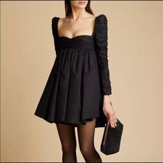 Nwt Never Worn Khaite Sueann Babydoll Black Dress. Timeless Dress That Is So Flattering On Everyone Courtney Grow, Cashmere Sweater Dress, Tulle Mini Dress, Flannel Dress, Timeless Dress, Black Party Dresses, Silky Dress, Mini Velvet Dress, Crepe Dress